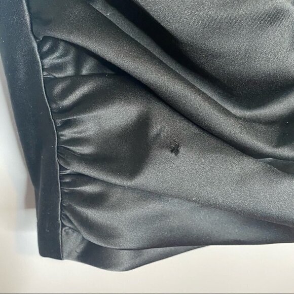 Gunne Sax Jessica McClintock Black Ruched One Shoulder Dress - Picture 6 of 6